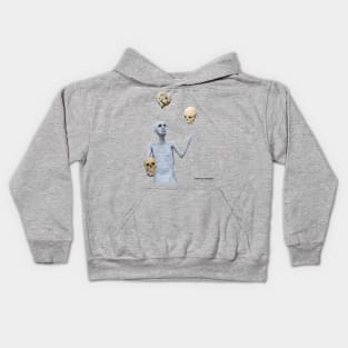 Skeletal Creature Juggling Skulls Realistic Art Kids Hoodie